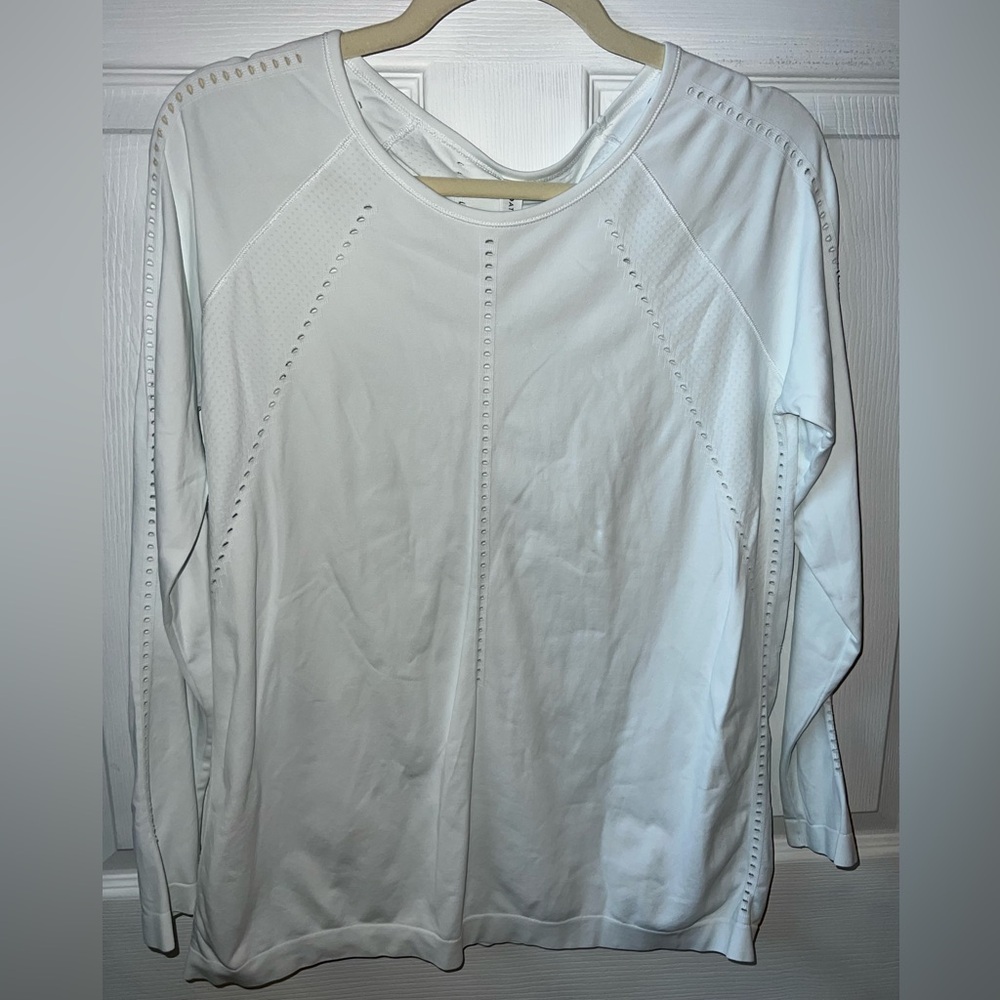 Athleta White Women's Shirt with Cut-Out Details
